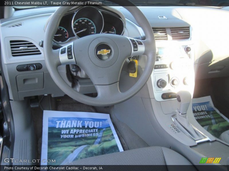 Taupe Gray Metallic / Titanium 2011 Chevrolet Malibu LT