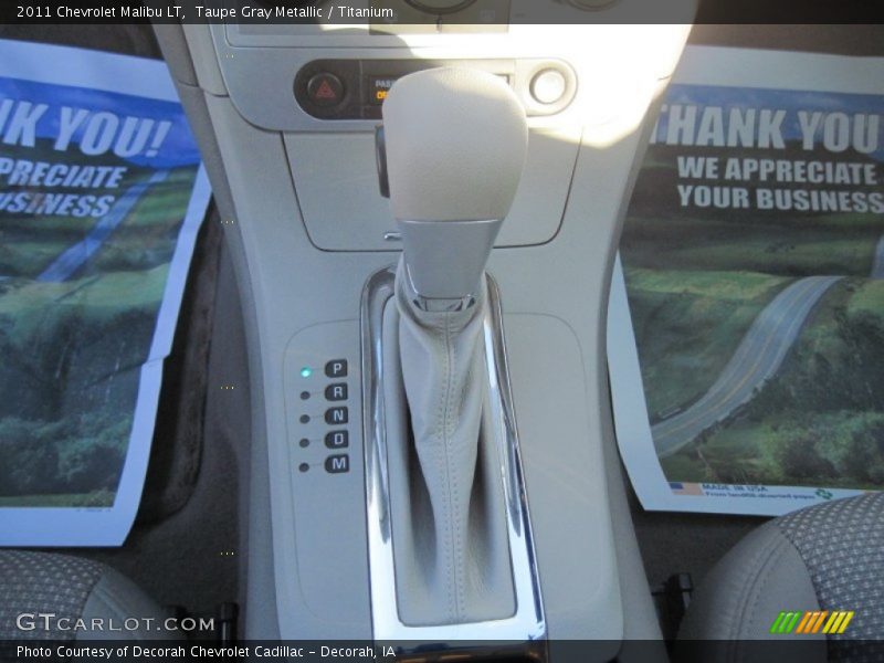 Taupe Gray Metallic / Titanium 2011 Chevrolet Malibu LT