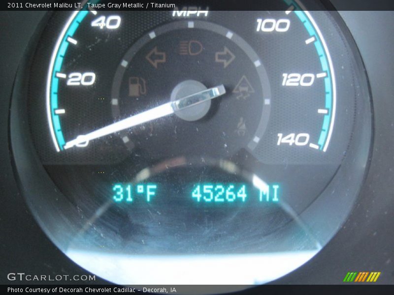 Taupe Gray Metallic / Titanium 2011 Chevrolet Malibu LT