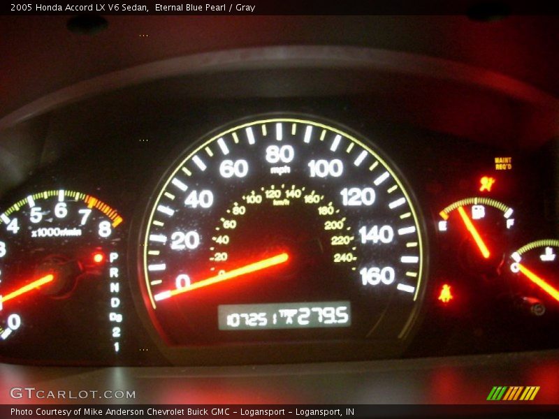 Eternal Blue Pearl / Gray 2005 Honda Accord LX V6 Sedan