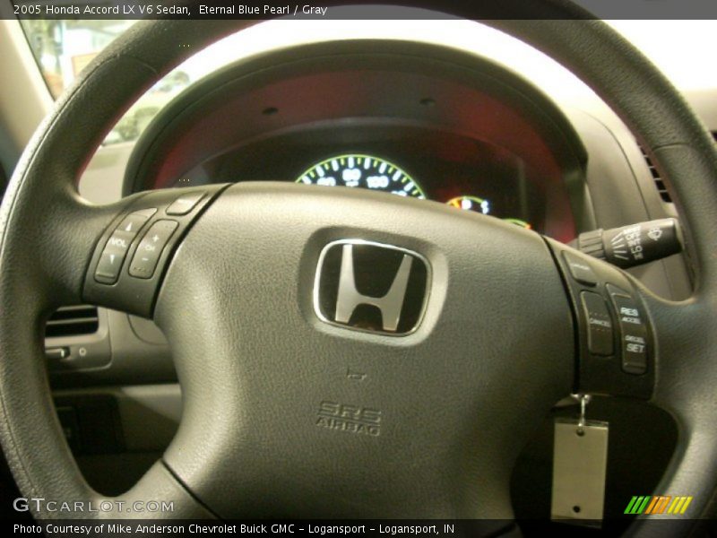 Eternal Blue Pearl / Gray 2005 Honda Accord LX V6 Sedan