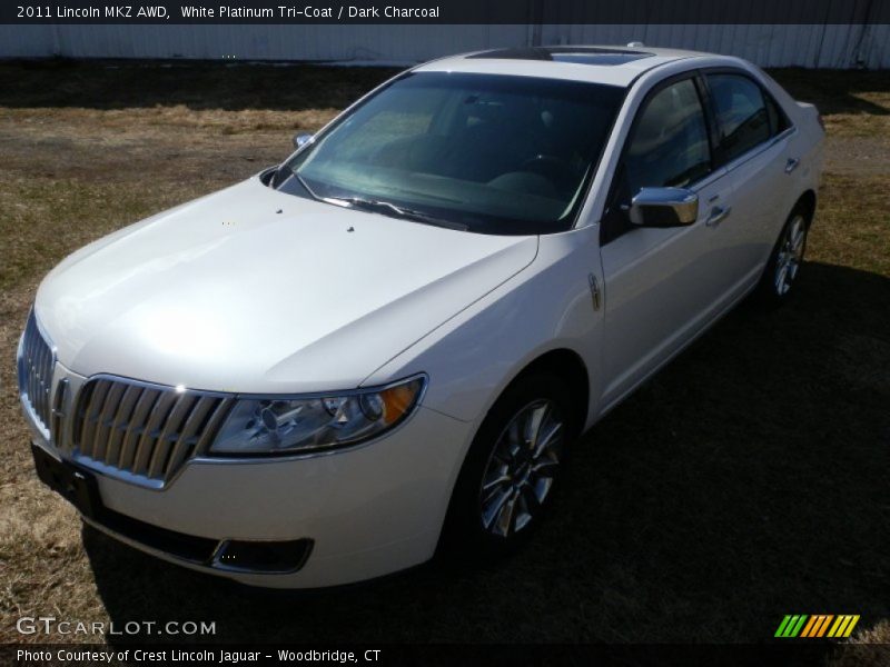 White Platinum Tri-Coat / Dark Charcoal 2011 Lincoln MKZ AWD