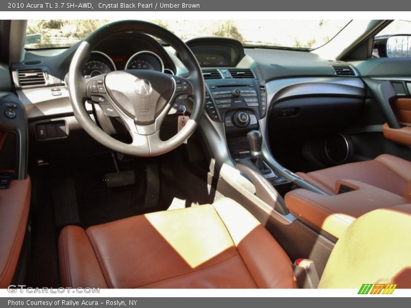 Crystal Black Pearl / Umber Brown 2010 Acura TL 3.7 SH-AWD