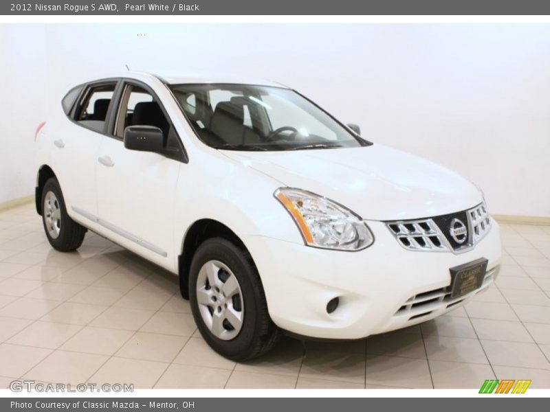 Pearl White / Black 2012 Nissan Rogue S AWD