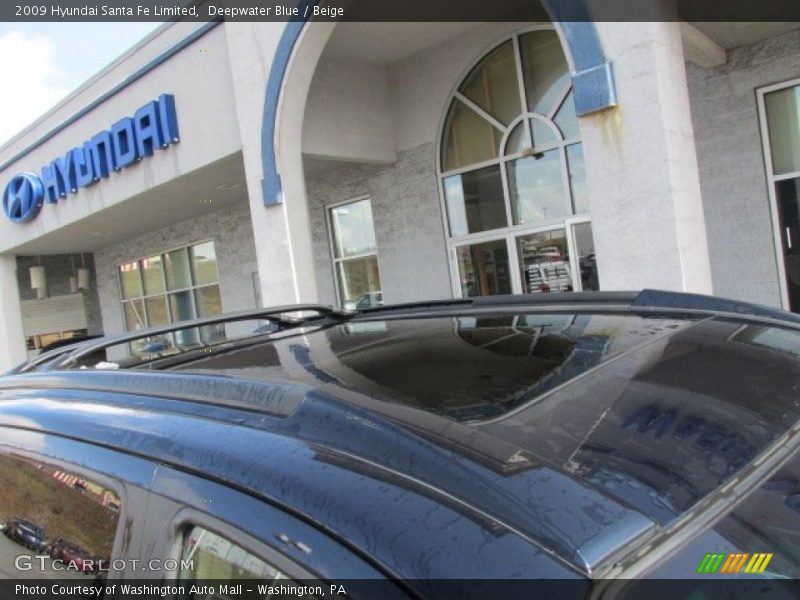 Deepwater Blue / Beige 2009 Hyundai Santa Fe Limited