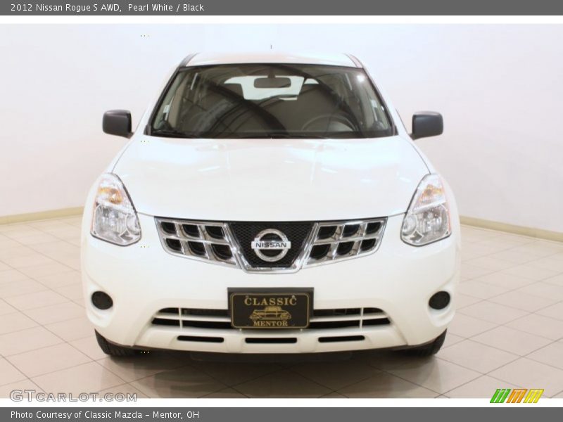 Pearl White / Black 2012 Nissan Rogue S AWD