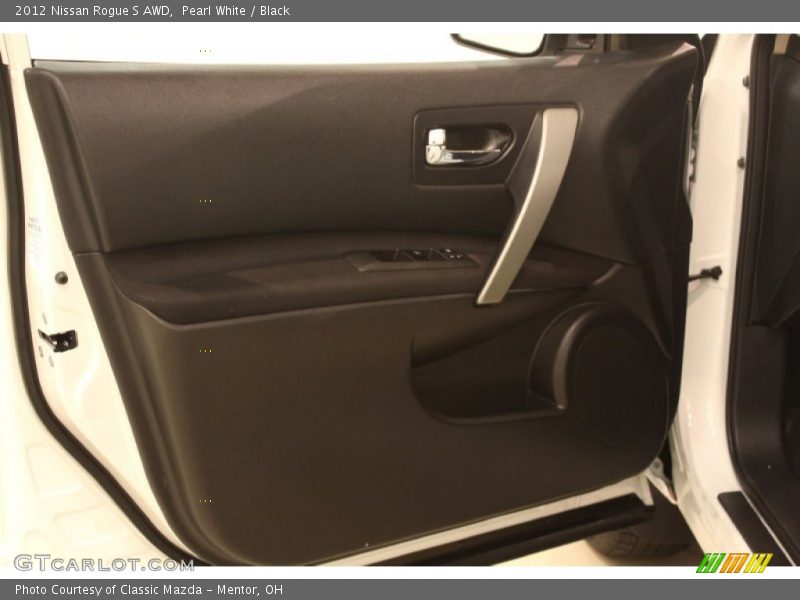 Pearl White / Black 2012 Nissan Rogue S AWD