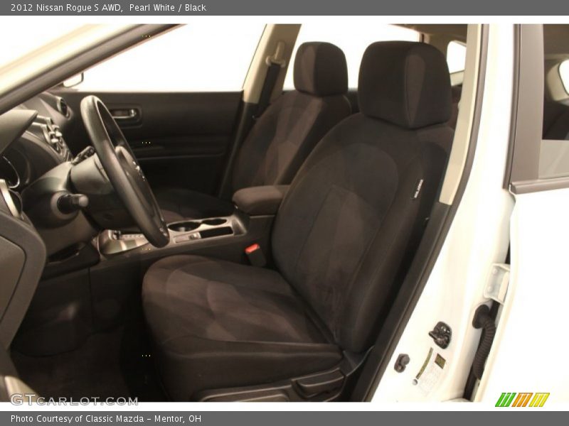 Pearl White / Black 2012 Nissan Rogue S AWD