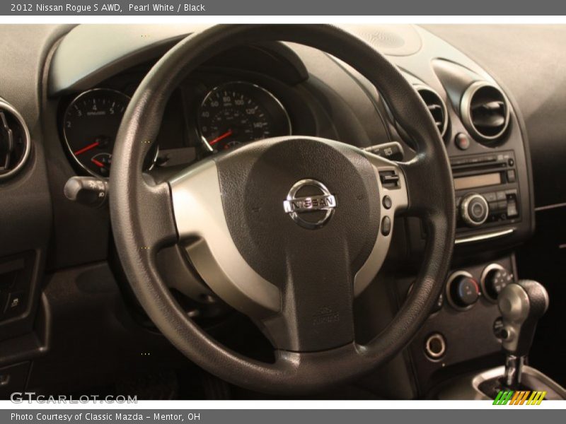 Pearl White / Black 2012 Nissan Rogue S AWD