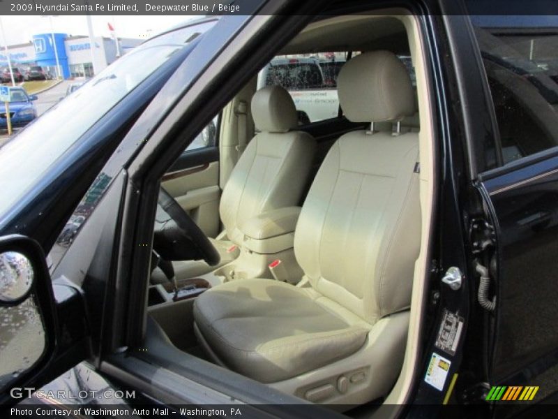 Deepwater Blue / Beige 2009 Hyundai Santa Fe Limited