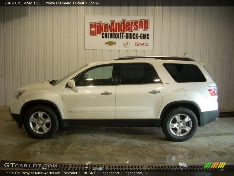 White Diamond Tricoat / Ebony 2009 GMC Acadia SLT