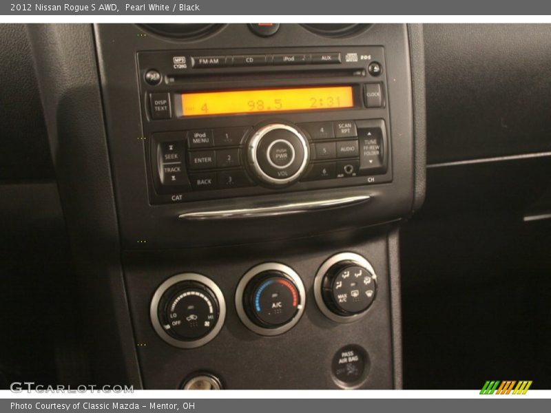 Pearl White / Black 2012 Nissan Rogue S AWD