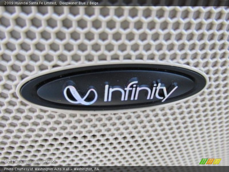 Deepwater Blue / Beige 2009 Hyundai Santa Fe Limited