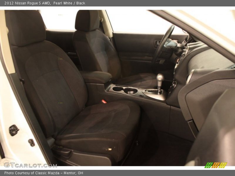 Pearl White / Black 2012 Nissan Rogue S AWD