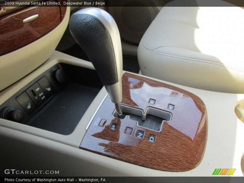 Deepwater Blue / Beige 2009 Hyundai Santa Fe Limited