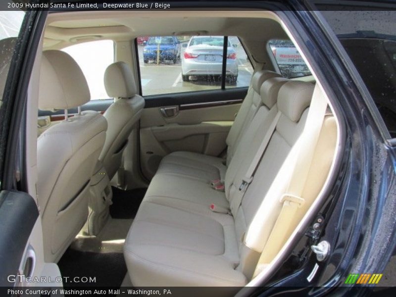 Deepwater Blue / Beige 2009 Hyundai Santa Fe Limited
