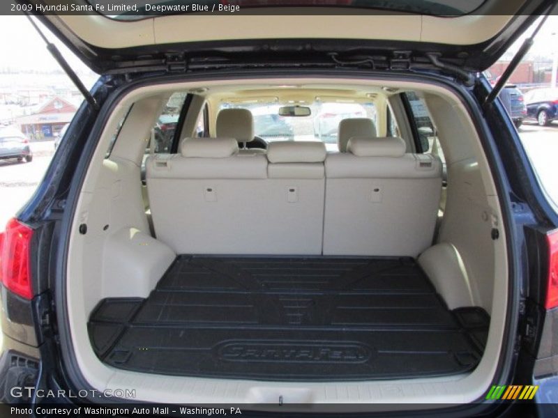 Deepwater Blue / Beige 2009 Hyundai Santa Fe Limited