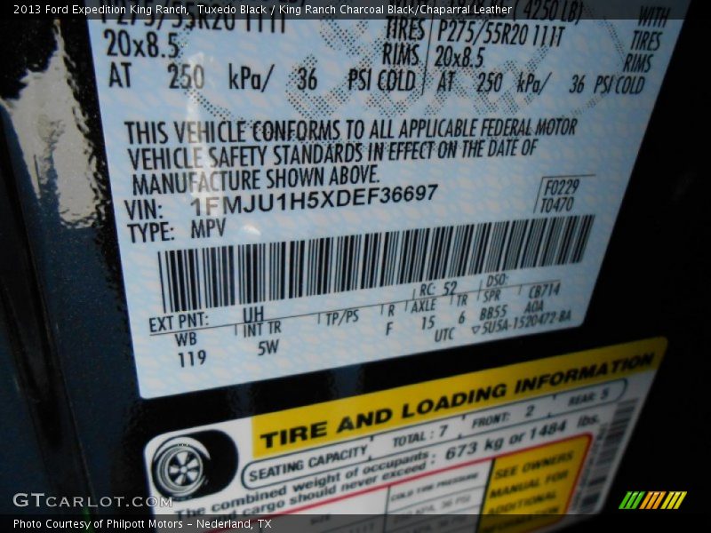 Tuxedo Black / King Ranch Charcoal Black/Chaparral Leather 2013 Ford Expedition King Ranch