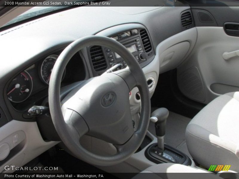 Dark Sapphire Blue / Gray 2008 Hyundai Accent GLS Sedan