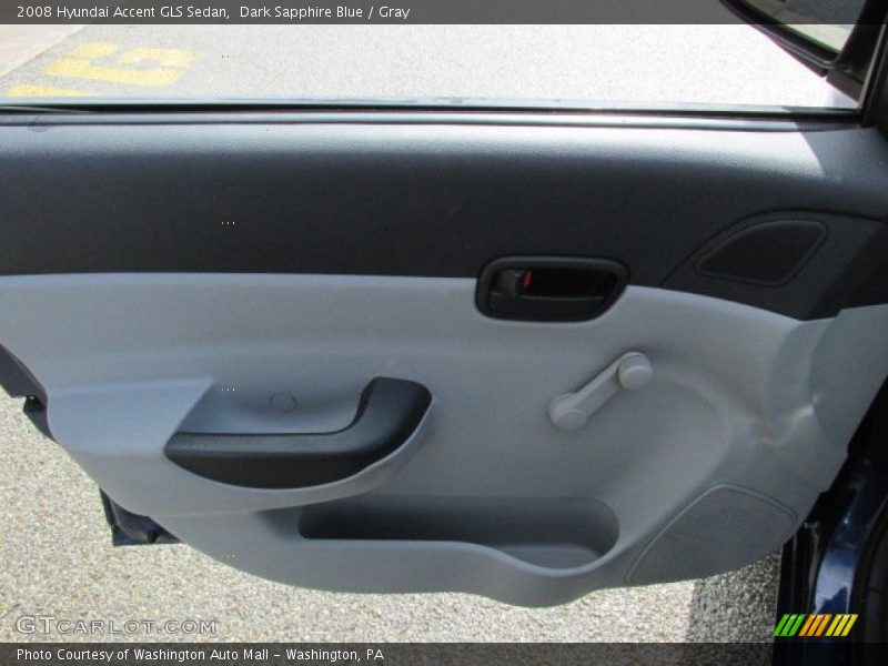 Dark Sapphire Blue / Gray 2008 Hyundai Accent GLS Sedan