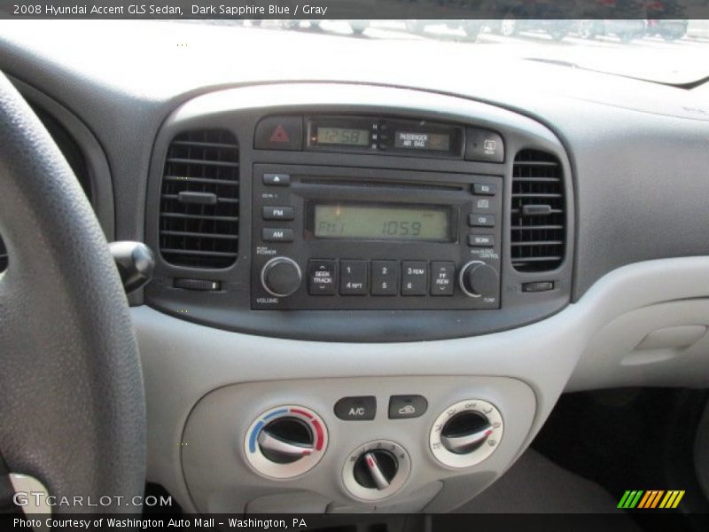 Controls of 2008 Accent GLS Sedan