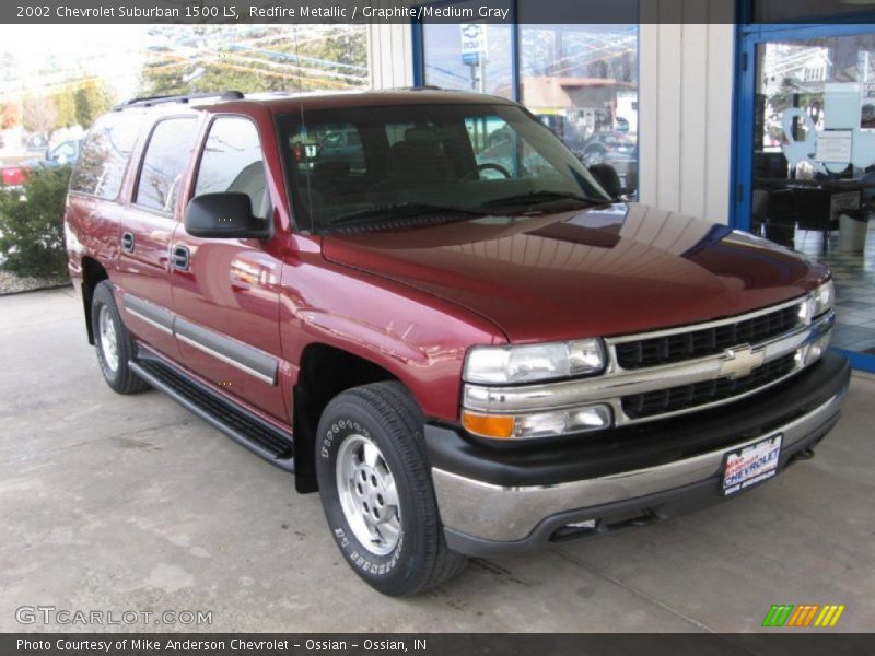 Redfire Metallic / Graphite/Medium Gray 2002 Chevrolet Suburban 1500 LS