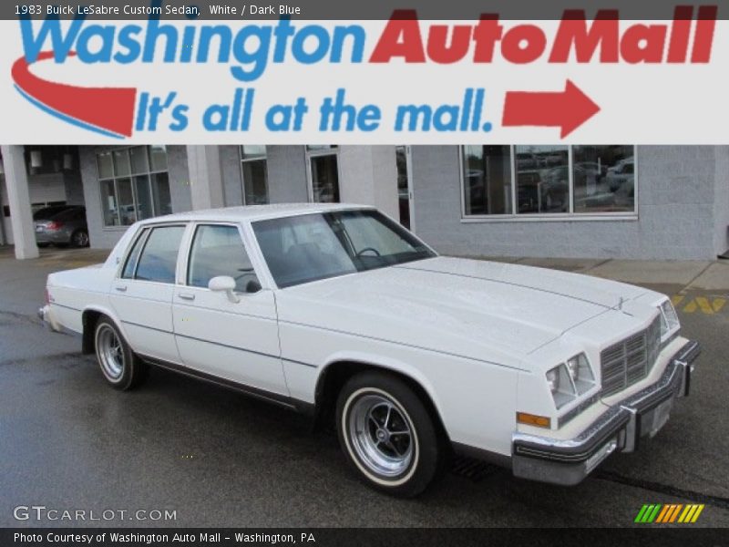 White / Dark Blue 1983 Buick LeSabre Custom Sedan