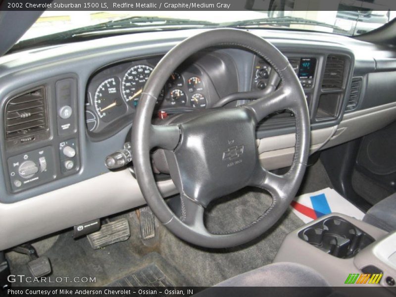 Redfire Metallic / Graphite/Medium Gray 2002 Chevrolet Suburban 1500 LS