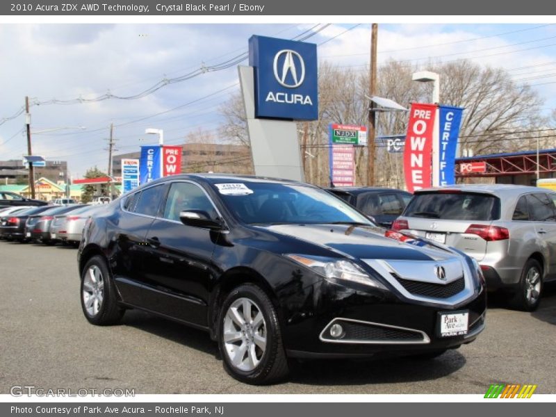 Crystal Black Pearl / Ebony 2010 Acura ZDX AWD Technology