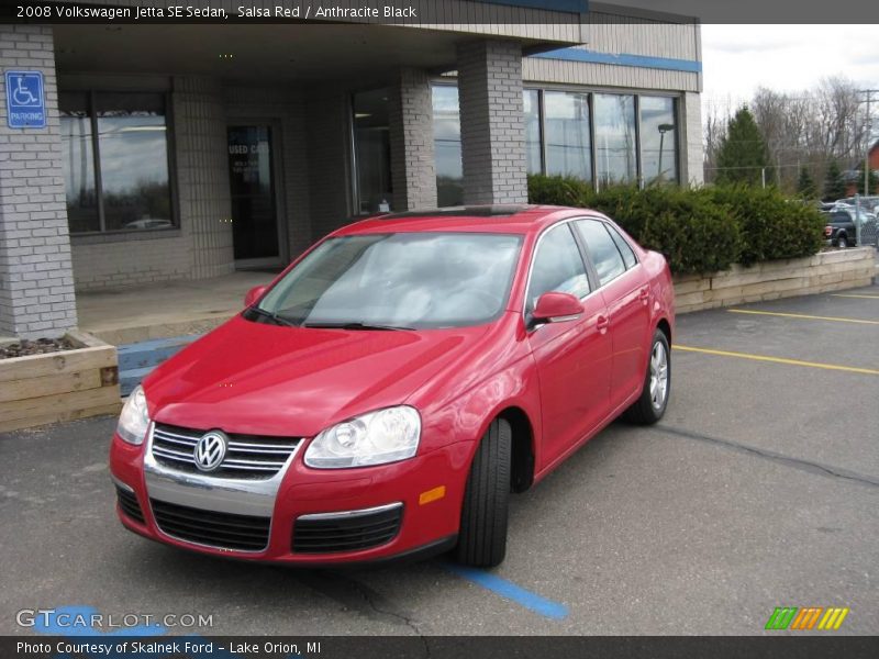 Salsa Red / Anthracite Black 2008 Volkswagen Jetta SE Sedan