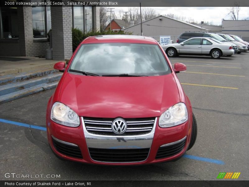 Salsa Red / Anthracite Black 2008 Volkswagen Jetta SE Sedan