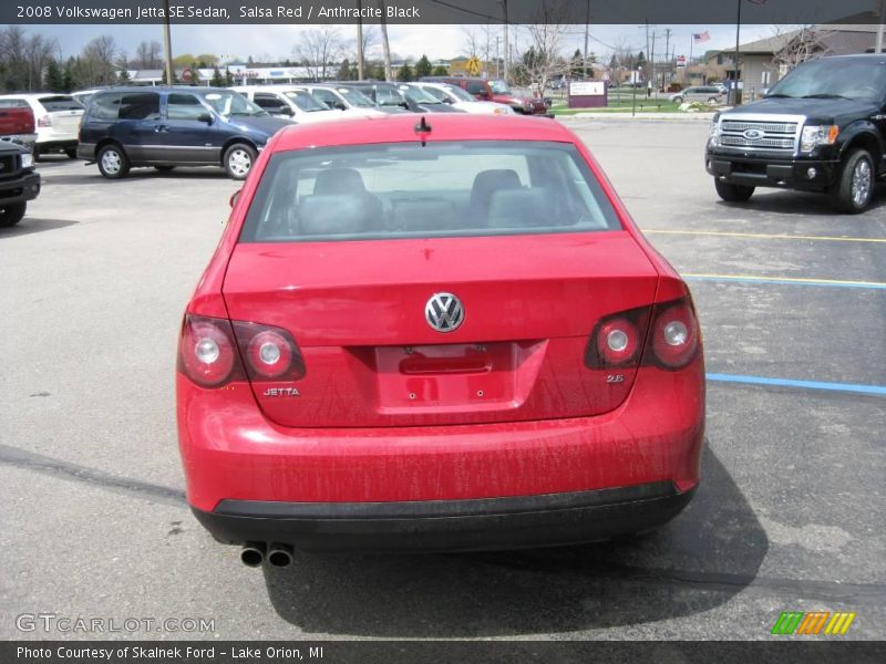 Salsa Red / Anthracite Black 2008 Volkswagen Jetta SE Sedan