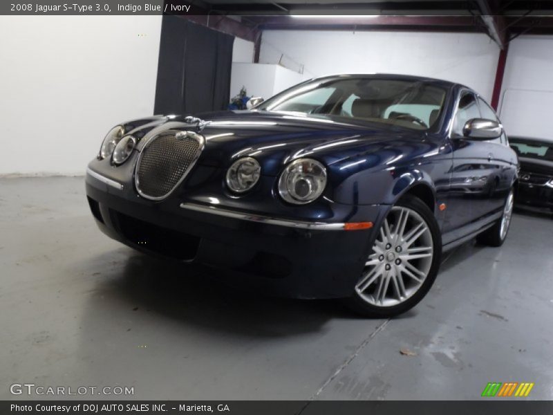 Indigo Blue / Ivory 2008 Jaguar S-Type 3.0