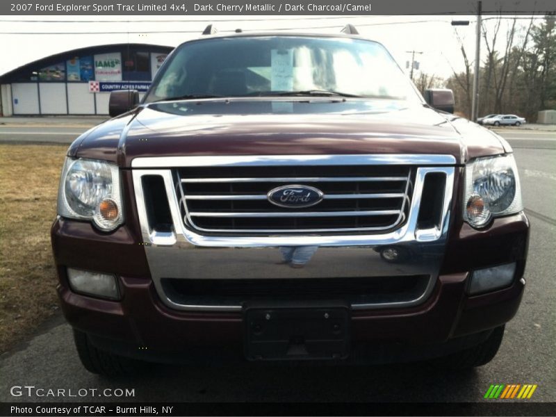 Dark Cherry Metallic / Dark Charcoal/Camel 2007 Ford Explorer Sport Trac Limited 4x4
