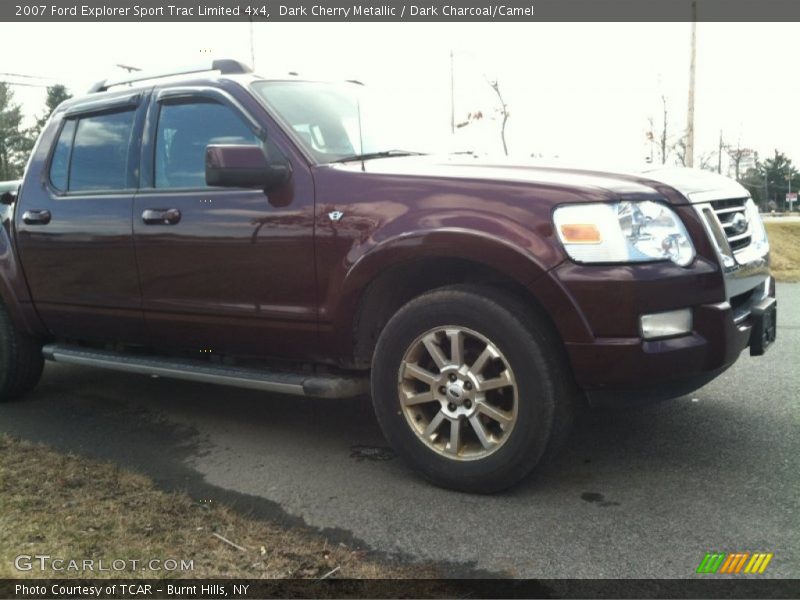 Dark Cherry Metallic / Dark Charcoal/Camel 2007 Ford Explorer Sport Trac Limited 4x4