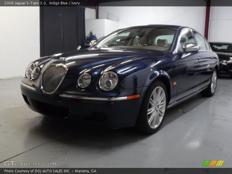 Indigo Blue / Ivory 2008 Jaguar S-Type 3.0