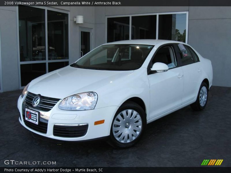Campanella White / Anthracite Black 2008 Volkswagen Jetta S Sedan