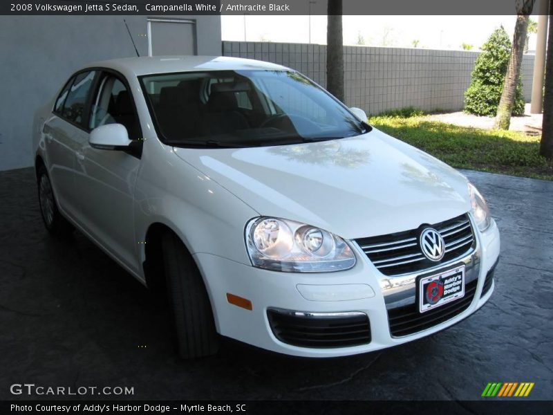 Campanella White / Anthracite Black 2008 Volkswagen Jetta S Sedan