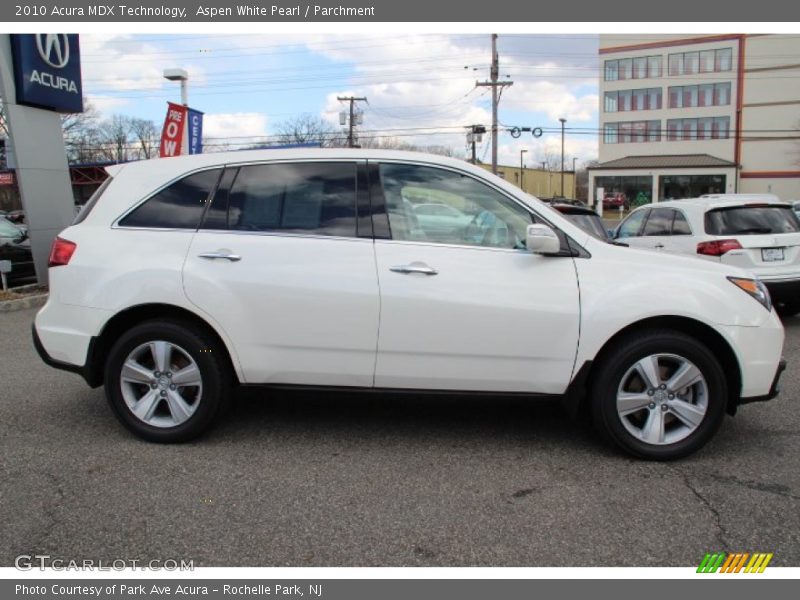 Aspen White Pearl / Parchment 2010 Acura MDX Technology