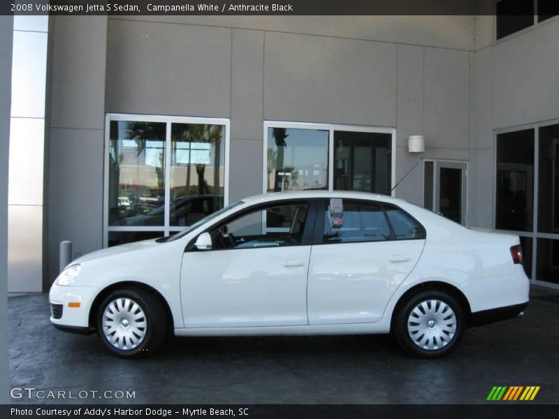 Campanella White / Anthracite Black 2008 Volkswagen Jetta S Sedan