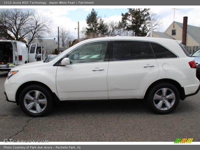 Aspen White Pearl / Parchment 2010 Acura MDX Technology