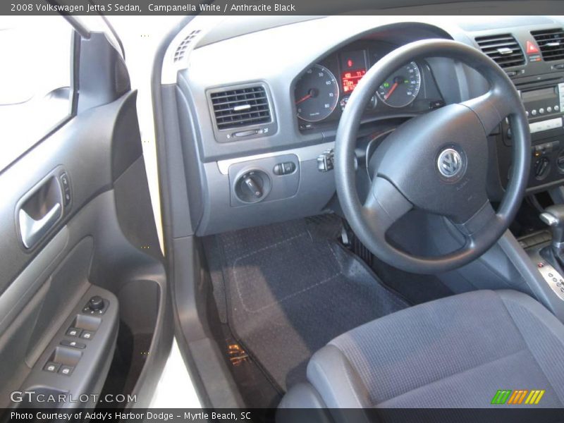 Campanella White / Anthracite Black 2008 Volkswagen Jetta S Sedan