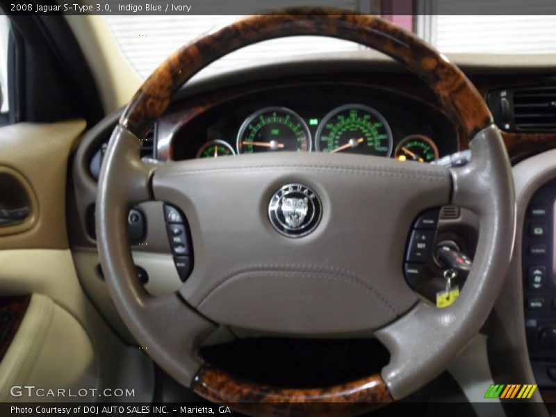 Indigo Blue / Ivory 2008 Jaguar S-Type 3.0