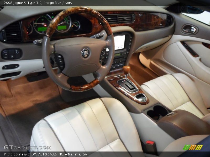 Indigo Blue / Ivory 2008 Jaguar S-Type 3.0