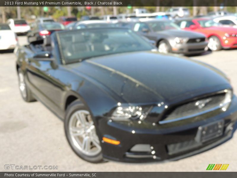 Black / Charcoal Black 2013 Ford Mustang V6 Premium Convertible