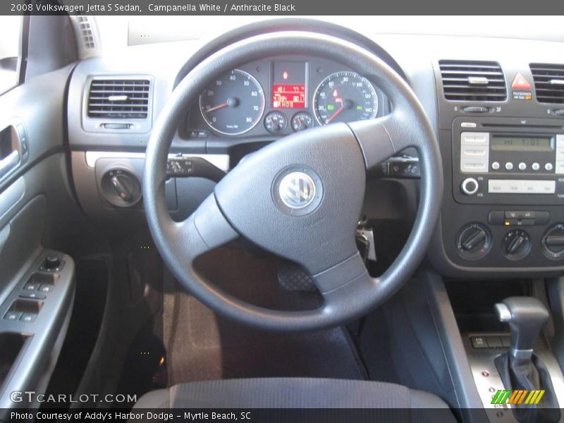 Campanella White / Anthracite Black 2008 Volkswagen Jetta S Sedan
