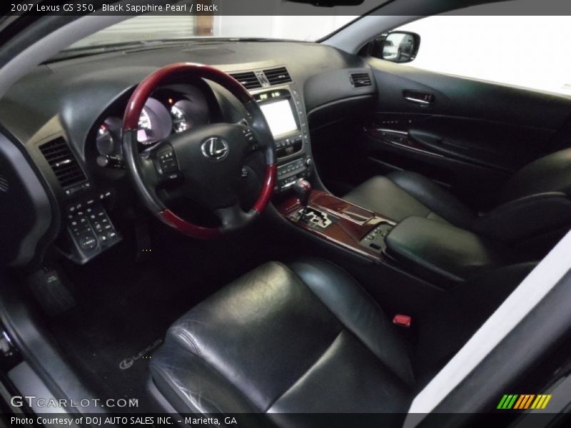 Black Sapphire Pearl / Black 2007 Lexus GS 350