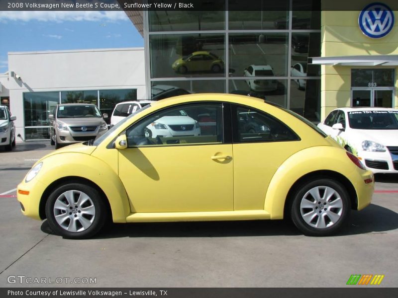 Sunflower Yellow / Black 2008 Volkswagen New Beetle S Coupe