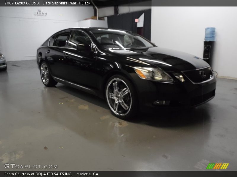 Black Sapphire Pearl / Black 2007 Lexus GS 350