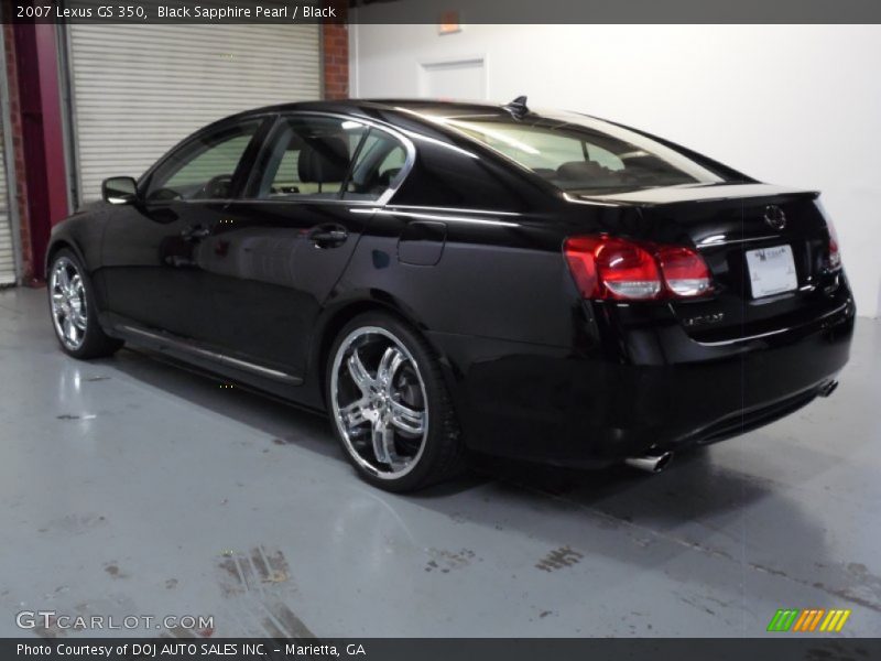 Black Sapphire Pearl / Black 2007 Lexus GS 350